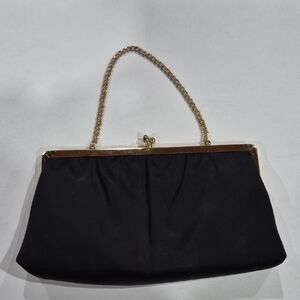 Viblntage Ande' Black Evening Bag, Classic Formal Purse/ Clutch